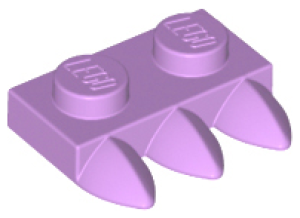 Placaté upravené 1 × 2 s 3 zuby