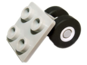 Placaté upravené 2 × 2 s držákem na dvě kola z raketoplánu a koly