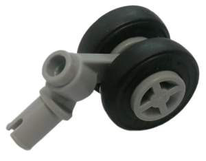 Technic pin s držákem dvou kol s koly