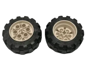 Lego Kolo 20 × 30 Technic černá pneumatika 20 × 30 pevný balón bílá (4266)