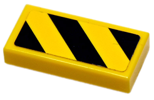 Lego Dlaždice 1 × 2 s nálepkou žlutá (3069)