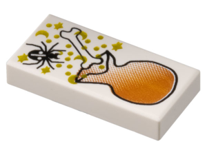 Lego Dlaždice 1 × 2 s potiskem bílá (3069)