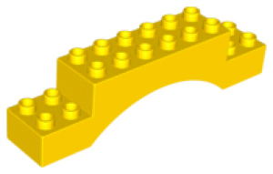 Lego Duplo Brick 2 × 10 × 2 oblouk žlutá (51704)